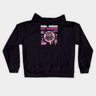 Mr Mew Ice Cream Label Kids Hoodie